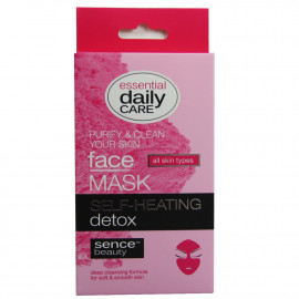 Sence beauty mascarilla facial 2 u. Limpia y purifica todo tipo de pieles.