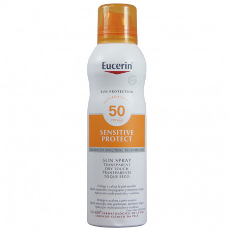 Eucerin Sun Protection spray solar 200 ml. Factor 50 piel sensible.