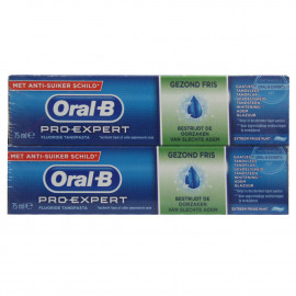 Oral B toothpaste 2X75 ml. Pro-Expert mint healthy freshness.