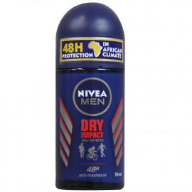Nivea desodorante roll-on 50 ml. Men dry impact.