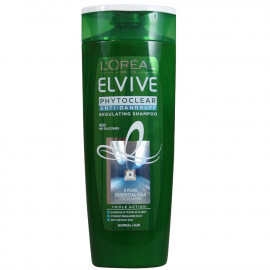 L'Oréal Elvive shampoo 400 ml. Anti-dandruff Phytoclear cabellos normales.
