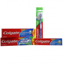 Colgate 48 u. Caja mixta cepillo de dientes 12 u. + 24 u. Pasta de dientes 100 ml. + 12 u. Pasta de dientes 50 ml.
