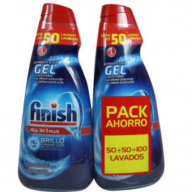Finish dishwasher gel 2X1000 ml. All in one shine & protection.