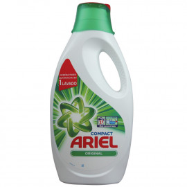 Ariel detergente gel 27 dosis 1,485 ml. Original compact.