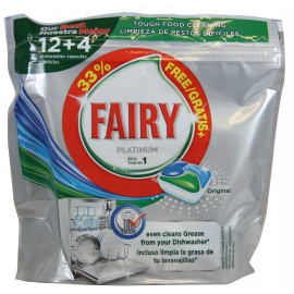 Fairy lavavajillas 12+4 u. Platinum original cápsulas.