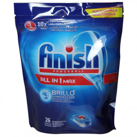 Finish dishwasher powerball tabs 26 u. All in 1 MAX Shine & Protect.