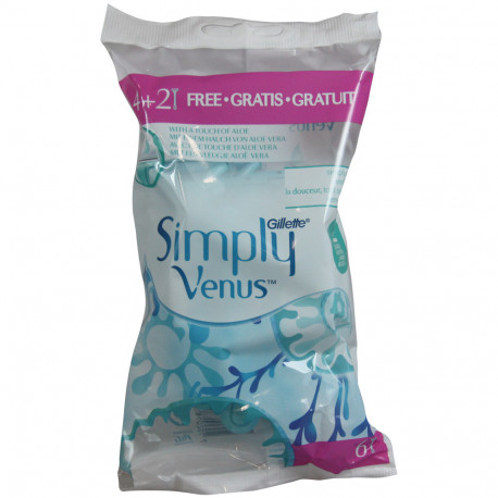 Gillette Simply Venus maquinilla 4 + 2 u.