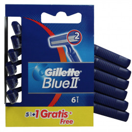 Gillette Blue II maquinilla de afeitar 5 + 1 u. Cartón.