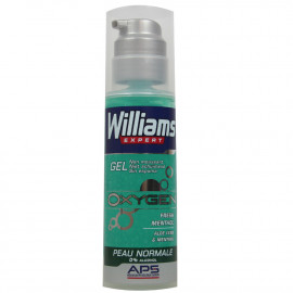 Williams Oxygen gel de afeitar 150 ml. Piel normal Aloe Vera y Mentol.
