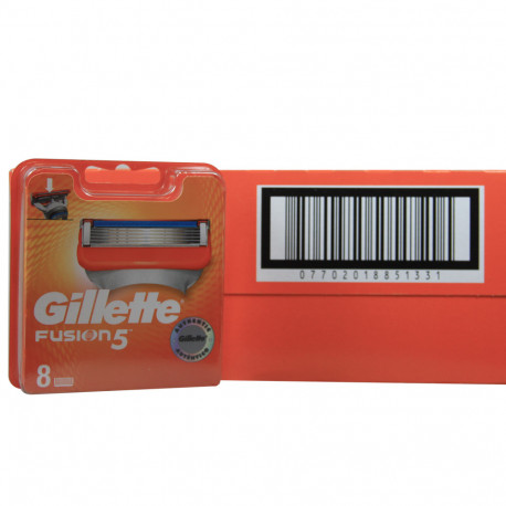 Gillette Fusion cuchillas 8 u. Minibox.