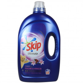 Skip detergente líquido 40 dosis 2 l. Ultimate fragancia Mimosín X3 triple poder.