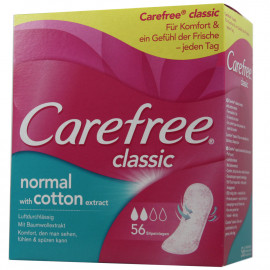 Carefree sanitary towels 56 u. Cotton normal.