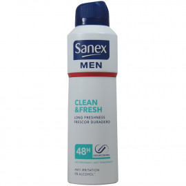Sanex desodorante spray 200 ml. Men clean & fresh.