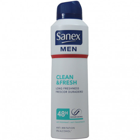 Sanex desodorante spray 200 ml. Men clean & fresh.