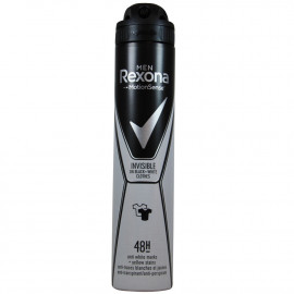 Rexona desodorante spray 200 ml. Men Invisible black and white.