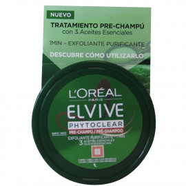 L'Oréal Elvive Pre-champú 150 ml. Phytoclear exfoliante purificante.